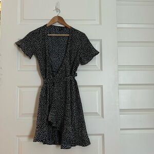 Uniqlo Polka Dot Wrap Dress—Size S